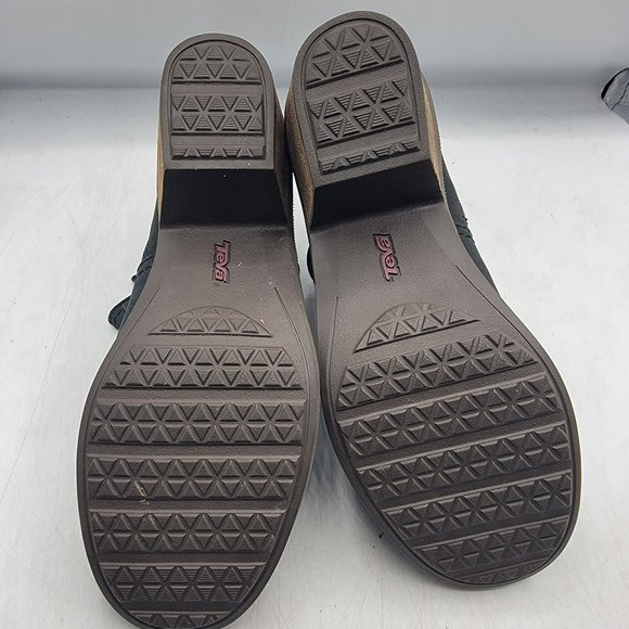 Teva Foxy Womens 7 Black Bootie Ankle Leather Zipper Walking Fashion 1008317 - Picture 10 of 12